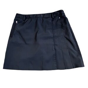 n’vo by Lanctot Skort, Sz. 6, Black, Pleats on Left/Front, Front Pocket/Right